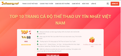 Trang web cập nhật top trang cá độ bóng đá uy tín nhất Việt Nam 