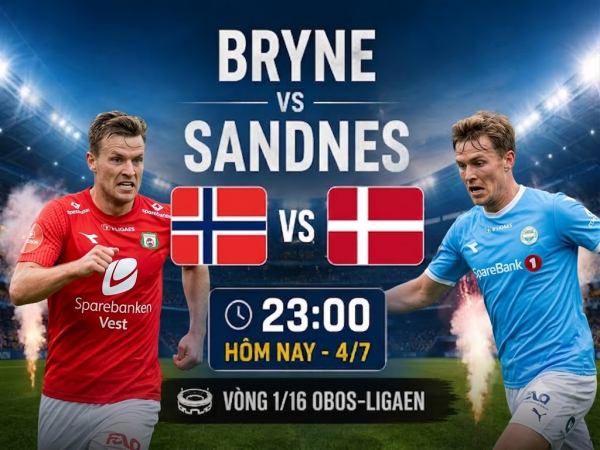 Thống kê về đối đầu Bryne đấu với Sandnes ngày 4/7 chi tiết