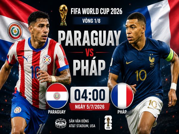 Thống kê về đối đầu Paraguay đấu với Pháp ngày 5/7 chi tiết